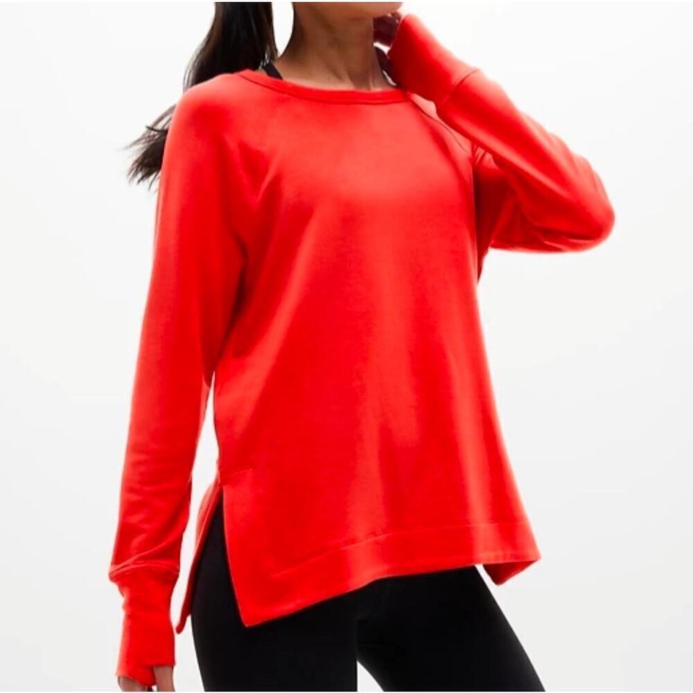 Athleta Coaster Luxe Recover Sweatshirt – Red | Size M